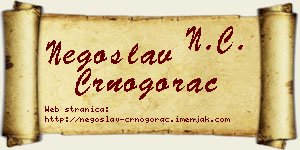 Negoslav Crnogorac vizit kartica